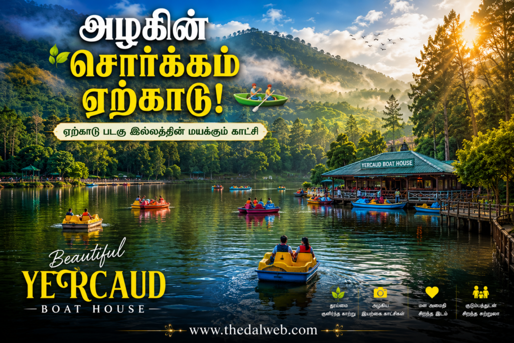 Yercaud lake boating scenery for family trip Tamil.