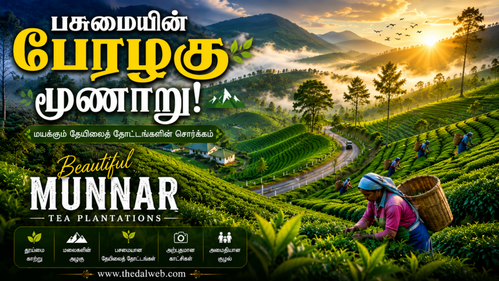 Munnar tea gardens summer vacation spot Kerala.